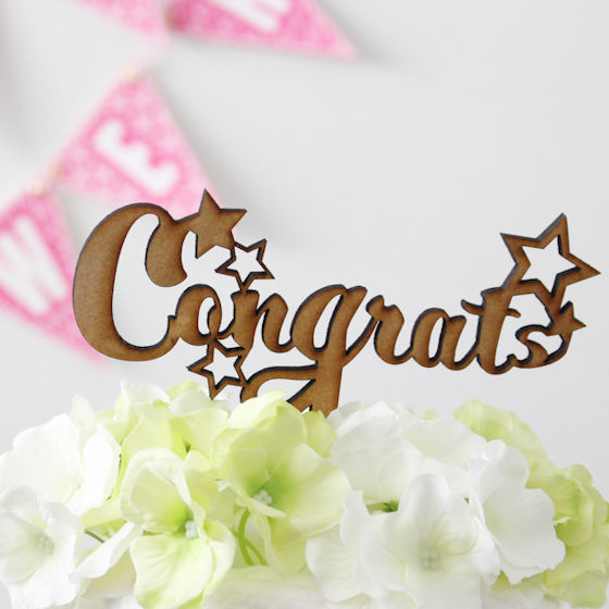 ケーキトッパー Congrats