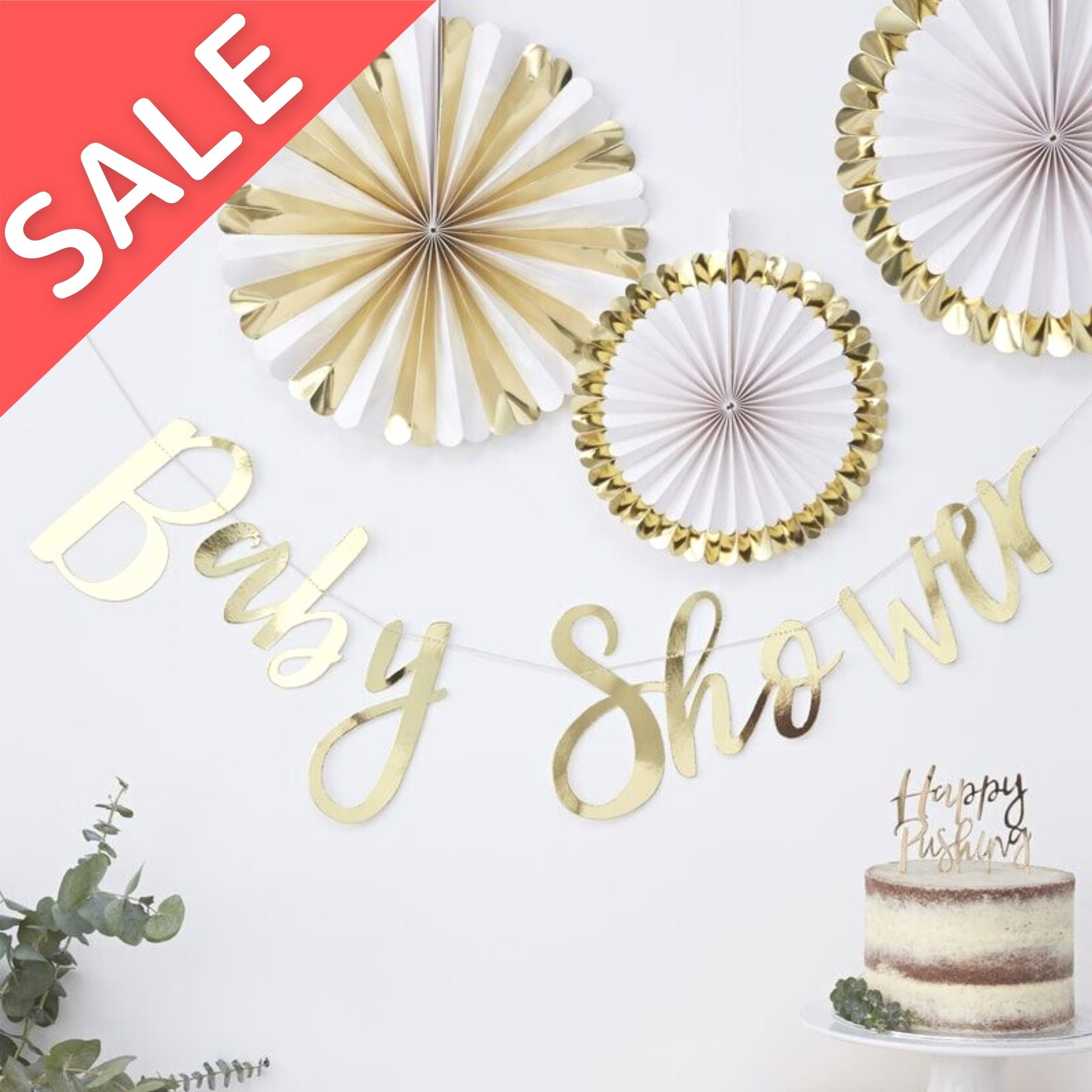 SALE【Ginger Ray】ゴールドフォイル BABY SHOWER バンティング（ガーランド）