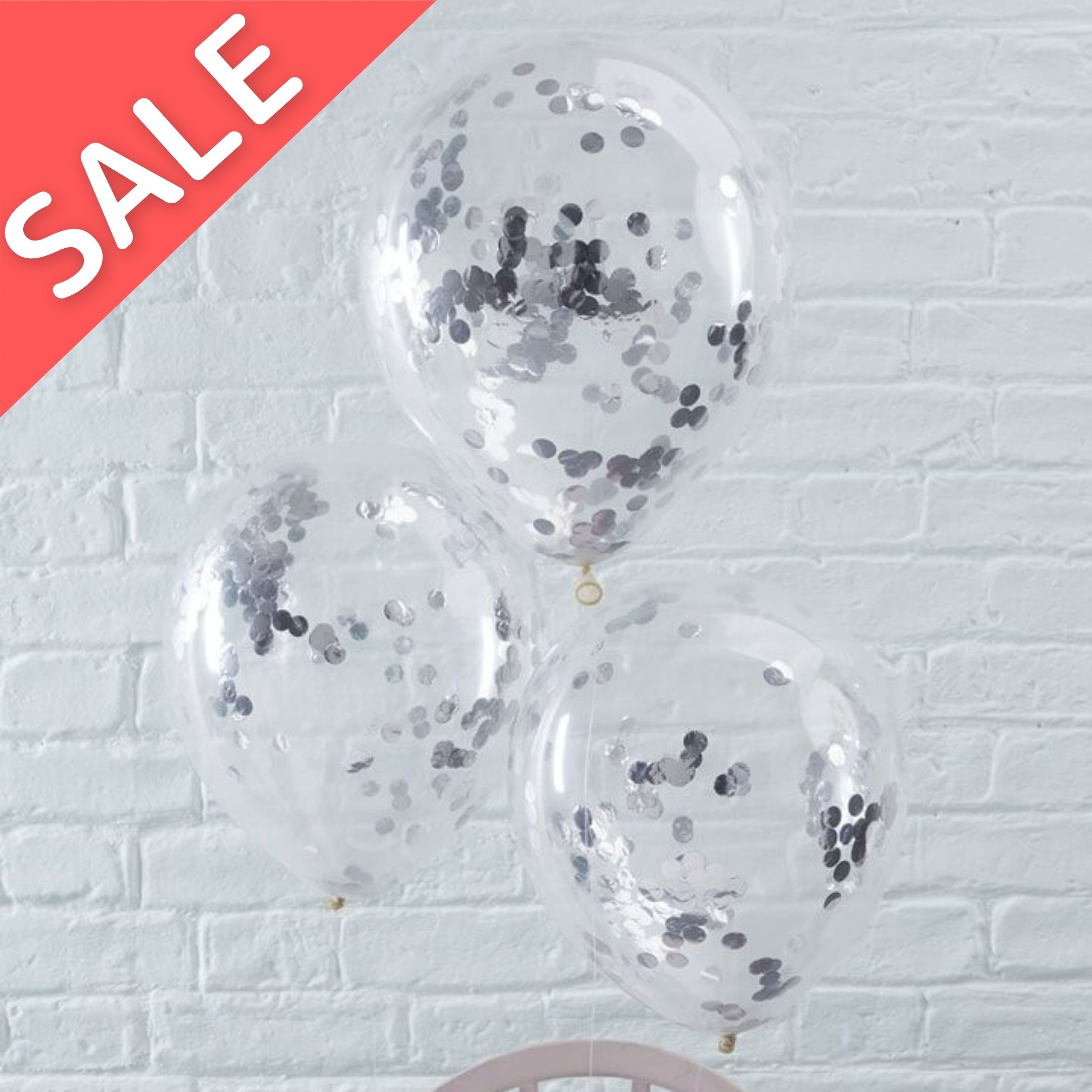 SALE【Ginger Ray】バルーン コンフェッティ シルバー