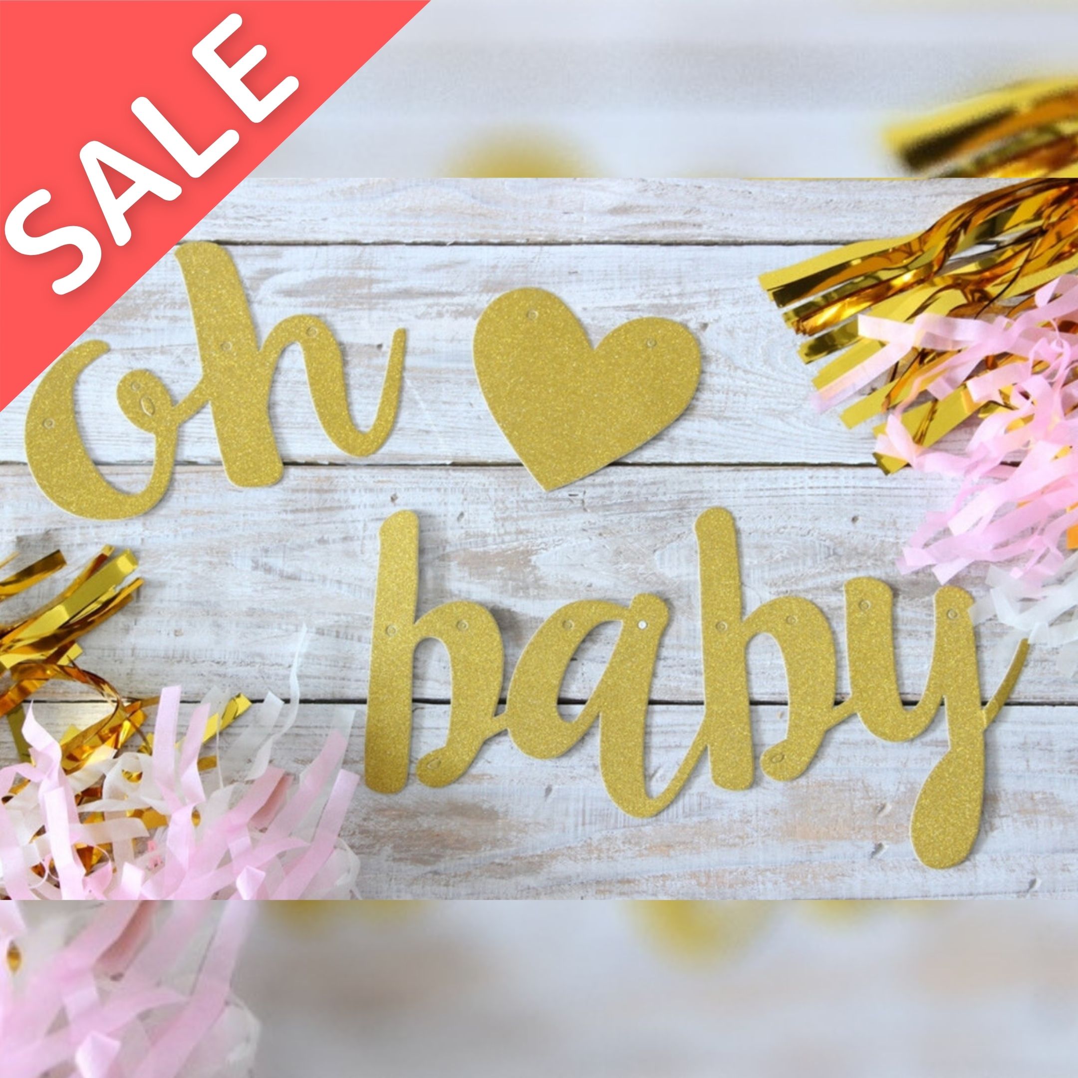 SALE【パーティアイテム】ベビーシャワーやお誕生日に使えるガーランド oh♡baby
